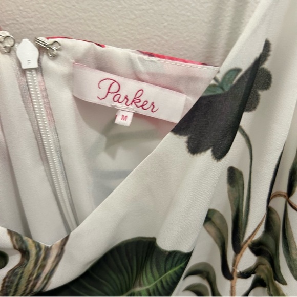 Parker White Sardinia High Low Midi Dress medium floral - Picture 10 of 12